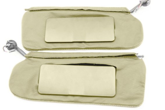 1997-2004 Corvette C5 Sunvisor Leather Synthetic Covers - Light Oak