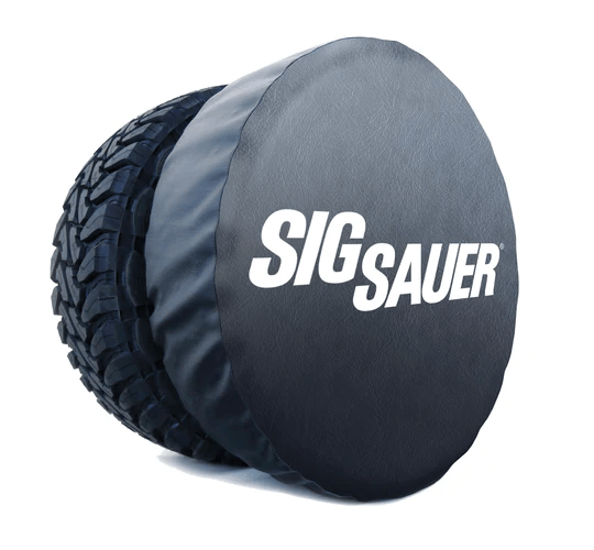 Sig Sauer Spare Tire Cover for Jeep Bronco Truck - White Font