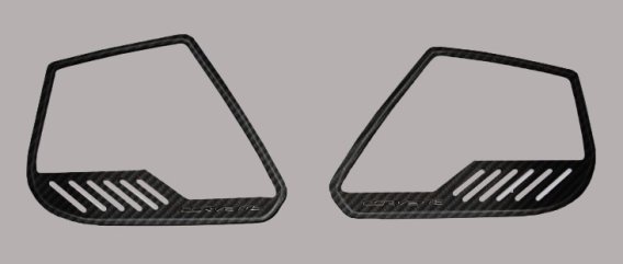 2014-2019 C7 Corvette Hydrocarbon Speaker Trim Bezels