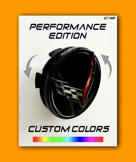 2020+ Corvette C8 Floating Center Caps - Custom Colors - Performance Edition