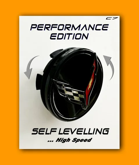 2014 - 2019 C7 Corvette Floating Center Caps (Set of 4) - Performance Edition