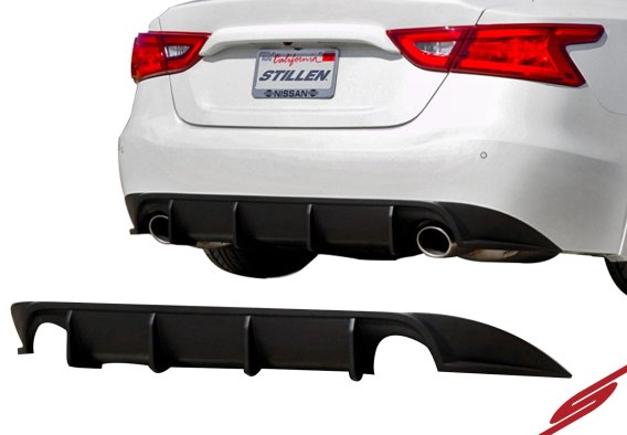 2016-2018 Nissan Maxima Rear Diffuser [Matte Black] - KB12818MB Stillen Exterior Styling