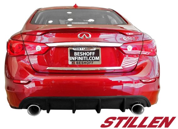 2014-17 Infiniti Q50 Rear Diffuser [Unpainted] - KB11222 Stillen Exterior Styling