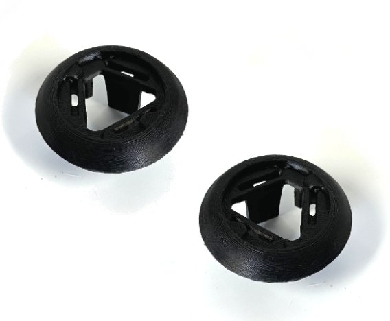 1997-2004 Corvette C5 Sunvisor Bezel Trim Mount New Pair - Made In USA