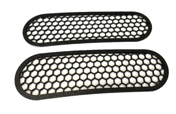 1997-04 C5 Corvette - Front Lower Black Honeycomb Brake Duct Grills Inserts Pair
