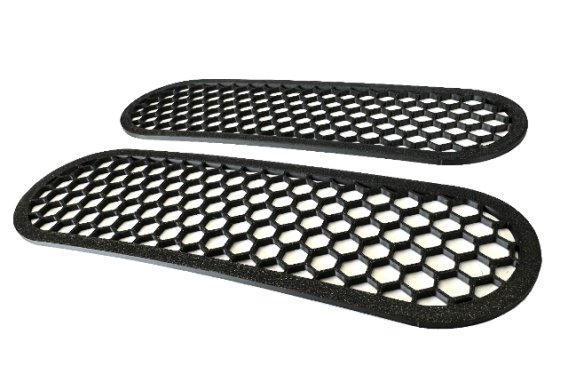 1997-04 C5 Corvette - Front Lower Black Honeycomb Brake Duct Grills Inserts Pair