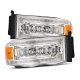 2002-2005 RAM 1500, 2003-2005 RAM 2500/3500 AlphaRex Nova-Series LED Projector Headlights Black F...