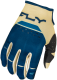 Fly Racing 2024 Adult Kinetic Reload Gloves (Ivory/Navy/Cobalt Medium)