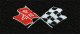 1963 C2 Corvette Cross Flags Floor Mat Set