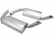 C3 1974-1979 Corvette Aluminized Hideaway Mufflers Dual Exhaust Pair 2 1/2 Inch