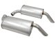 C3 1974 Corvette Pair Aluminized Round Muffler 2 1/2 Inch