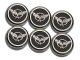 1997-2004 Corvette C5/Z06 C5 Cross Flag Emblem Fluid Cap Covers 6pc - Manual Trans