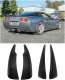 1997-2004 Corvette C5 Extended Matte Black Front Rock Guards Mud Flap Pair