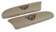 1997-2004 C5 Corvette Leather Armrest Pads With C5 Logo Parchment