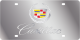 Cadillac Script Stainless Steel License Plate by Eurosport Daytona