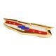 1957 Full-Size Chevrolet Gold Trunk Emblem Assembly, Bel Air 6-Cylinder, Each