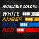 XK Glow Strobe Pod Lights Emergency Traffic White/Amber 8-Pack Ultra Bright LED