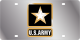 U.S. Army Badge with Star Eurosport Daytona Stainless Steel License Plate