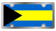 Bahamas Flag Eurosport Daytona Stainless Steel License Plate
