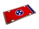 Tennessee State Flag Stainless Steel License Plate Eurosport Daytona
