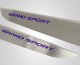 2010-2013 Corvette C6 Door Guards With Grand Sport Inlay 2pc - Brushed Stainless, Choose Color