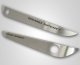 2010-2013 Corvette C6 Door Guards With Grand Sport Inlay 2pc - Brushed Stainless, Choose Color