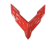 2020-2025 Corvette C8 Custom Painted Front Crossed Flags Emblem