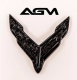 2020-2024 Corvette C8 AGM Carbon Fiber Front and Rear Emblems
