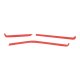 2020-2025 C8 Corvette Interior Dash Trim Accents - Red Gloss Carbon Fiber