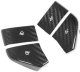 2020-2025 Corvette C8 Real Carbon Fiber Steering Buttons Overlays (4 pcs), 100% Genuine Carbon Fi...