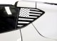 2020-2025 C8 Corvette Window US Flag Decals Gloss Carbon Flash Distressed US Flag W/ Red Stripe
