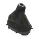 2005-2013 C6 Corvette Leather Shift Boot - Manual - Black W/Light Yellow Stitching