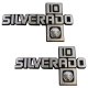 1981-87 Chevrolet Truck Silverado 10 Fender Emblem Set