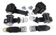 Seat Belts- Lap & Shoulder - Black For 1972-1973 Corvette