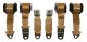 Tan Lap & Shoulder Conv Seat Belts Dual Retractor For 1974-1975 Corvette