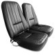 Leather Seat Covers- Black For 1969 Corvette