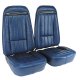 Leather Seat Covers Royal Blue Leather/Vinyl Original For 1971 Corvette