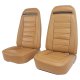 Leather Seat Covers Medium Saddle 100%-Leather For 1975 Corvette