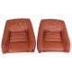 Embroidered OE Style Seat Covers Cinnabar Leather/Vinyl w/ 4" Bolster For 81 Corvette