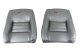 Embroidered Leather Seat Covers Silver w/ 4" Bolster For 1981 Corvette