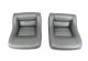 Embroidered Leather Seat Covers Silver w/ 4" Bolster For 1981 Corvette