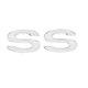1969 Full-Size Chevrolet Front Fender Emblem, "SS", White, Sold as a Pair
