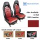 1997-1999 C5 Corvette 100% Leather Seat Covers W/Crossflag - Red