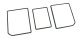 1976-1977 C3 Corvette Rear Compartment Unit Door Frames Smoke 3 Piece