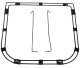 Seat Bottom Retainer Ring W/Hold Down Rods For 1956-1958 Corvette