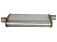 aFe MACHForce XP SS Muffler 3in Center Inlet / 3in Offset Outlet 22in L x 9in W x4in H Body