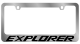 Ford Explorer Chrome License Plate Frame