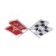 1968-1972 Corvette Front X-Flag Emblem, Sold as Each