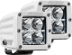 Hybrid Flood Surface Mount White Housing Pair D-Series Pro RIGID Industries 602113