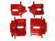 1997-2004 C5 Corvette Rebuilt Red Powder Coated Brake Caliper Kit